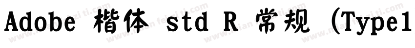 Adobe 楷体 std R 常规 (Type1)(CHINESE 字体转换